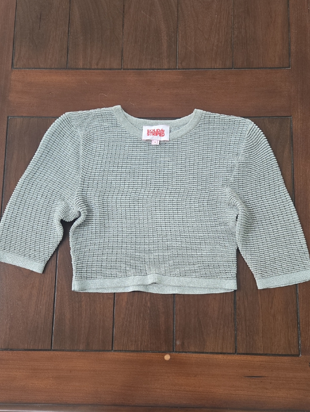 Silver Mesh Crop